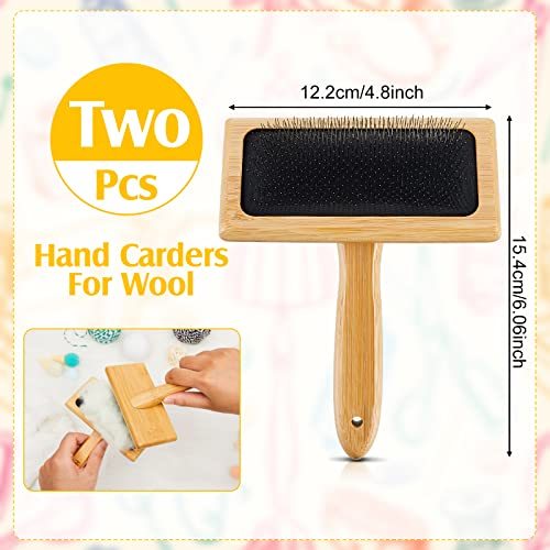 2 Pcs Wool Carders Hand Carders For Wool Wood Wool Carding Brushes Needle  Felting Tools For Needle Felting Felt Project Brush - Combs - AliExpress